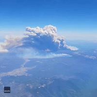 Footage Recorded From Airplane Shows Scale of Pipeline Fire