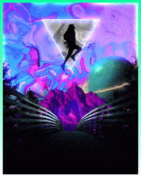 ImagiNah retro trippy aesthetic vaporwave GIF