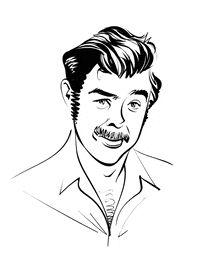 b&w wink GIF by Kathryn Rathke Illustration