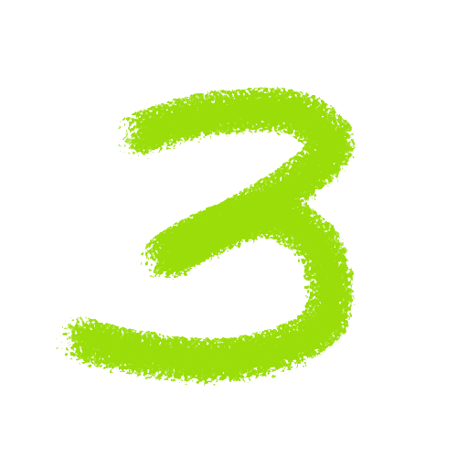 Numero Tres Sticker by Jimenez Creativos