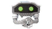 Angry Robot Sticker by El Presidente