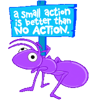 Direct Action Help Sticker by Richie Brown