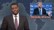 michael che trump GIF by Saturday Night Live