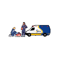 plussante sante ambulance ems emt Sticker