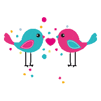 Valmo love animals birds lovebirds Sticker