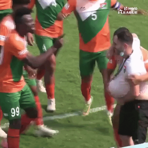 High Five Group Hug GIF by Indian Football