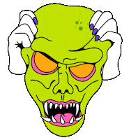 Scared Halloween Sticker