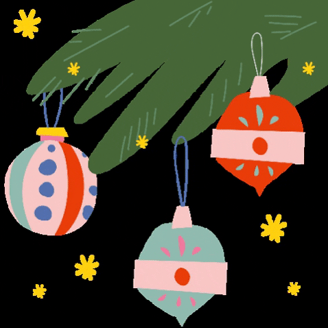 drawglowschool happy christmas stars ball GIF