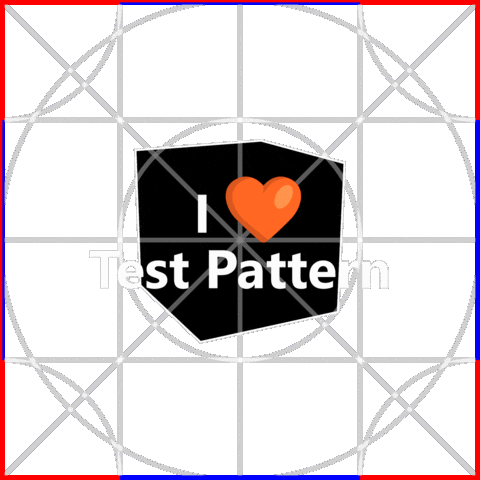 Video Mapping Test Pattern Sticker