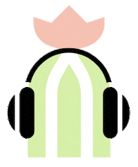 CactusCityUK dancing headphones cactus gir Sticker