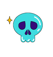 brunatiemi halloween skull caveira cinna Sticker