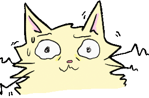 Nervous Cat Sticker