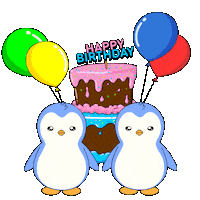 Celebrate Happy Birthday Sticker by Pudgy Penguins