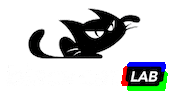 Blue Sticker by Black Cat Lab