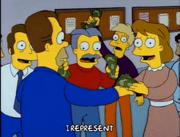 Represent Season 3 GIF by The Simpsons