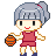 Pixel Basketball Sticker