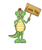 I Miss You Dragon Sticker by SchlossThurn