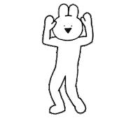 Dance うさぎ Sticker by すこぶる動くウサギ