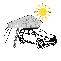 puniiadventure camping on tour dachzelt punii Sticker