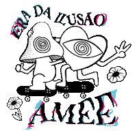 AmeeSkateArte trip skateboard amee ilusao Sticker