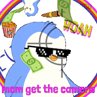 Penguin Wow Sticker by Pudgy Penguins