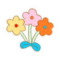 onnatnicha flower hana bouquet 花束 Sticker