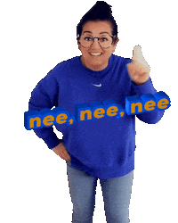 Nee Nee Nee No Sticker by Robine Blaauw