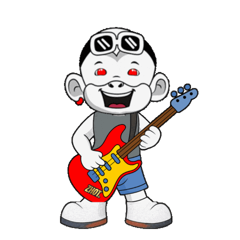 Rock Guitar Sticker by Zhot Music