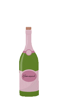 Champagne Bottle Sticker by Chloe Stroll