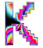 Glitch Letter Sticker