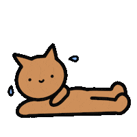 Cat Burning Sticker by Demic