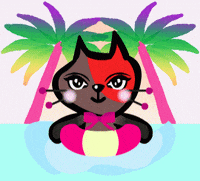 Coconut Tree Swimming GIF