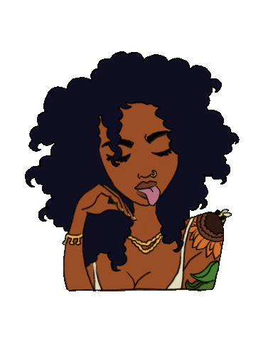 Sunflower Black Girl Magic Sticker by yeskis4king