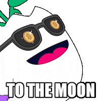 To The Moon Money Sticker by Magic Eden