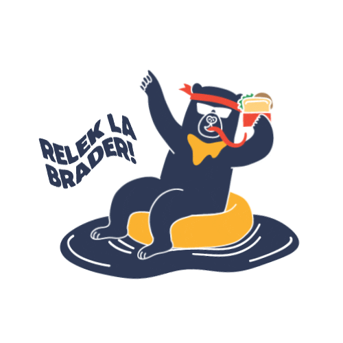 baskbearcoffee giphyupload sun relax sunbear Sticker