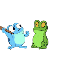 Bonk Cute Frog Sticker by Croakey