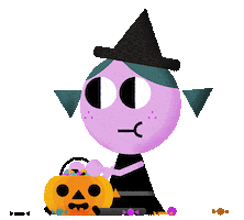 Happy Trick Or Treat Sticker by Mioe Studio