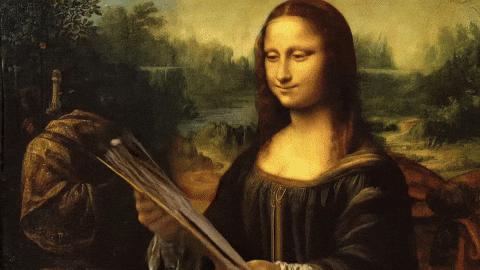 Mona Lisa Book GIF by CaptainBNB