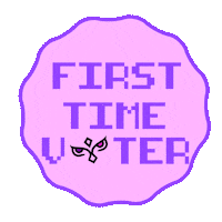 Voting First Time Sticker