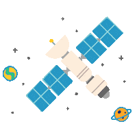 Space Gravity Sticker by Chloe Stroll