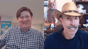 BettorNetwork hat mustache laughs cowboy hat GIF