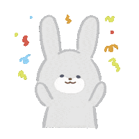 Shelle_daily happy celebrate joy bunny Sticker
