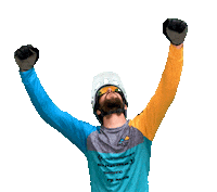 Celebrating Mountain Bike Sticker by BIKE SCHOOL PEKOLL