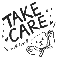 nui_tateiwa love bear care teddybear Sticker