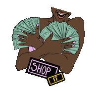 Money Buy Black Sticker