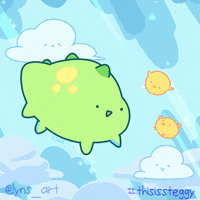 thisissteggy happy dino cheerful cute animal GIF