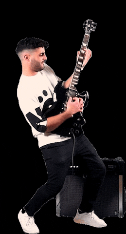 Micimago funny rock guitar place GIF
