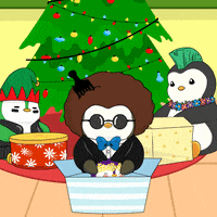 Giving Santa Claus GIF by Pudgy Penguins