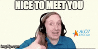 nice to meet you GIF by ALO7.com