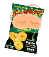 gemboschips sweet sleepy spicy chips Sticker